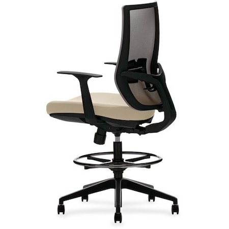 United Chair Co Stool, w/Arms, w/Casters, 26inx28inx52-1/4in, CloudBack/Putty UNCUP52CCP09